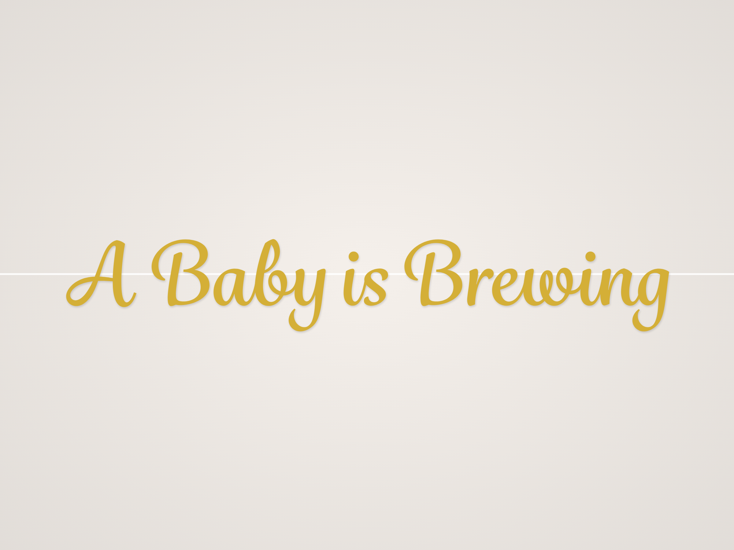 A Baby is Brewing Banner