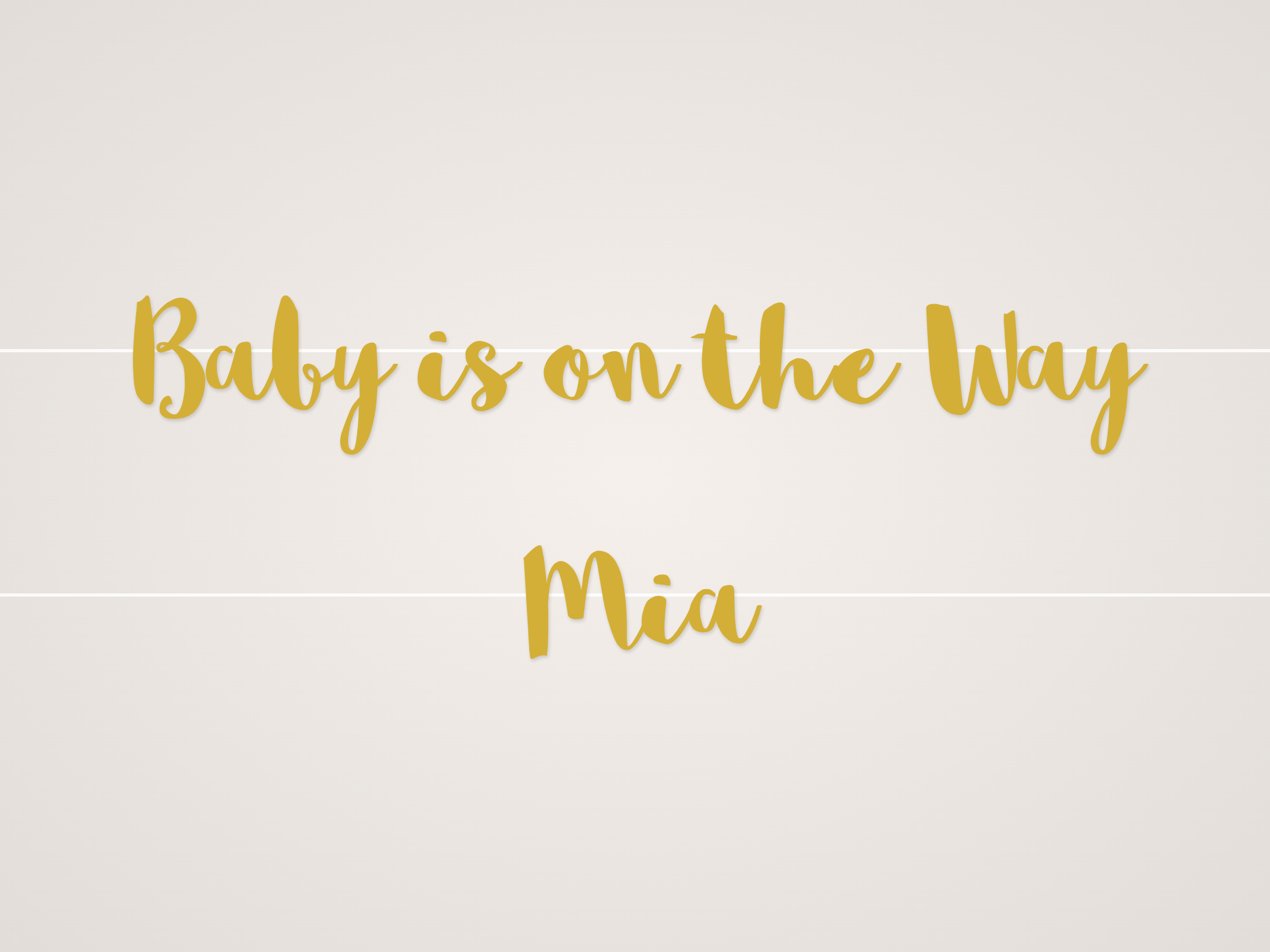 Baby Mia is on the Way Banner