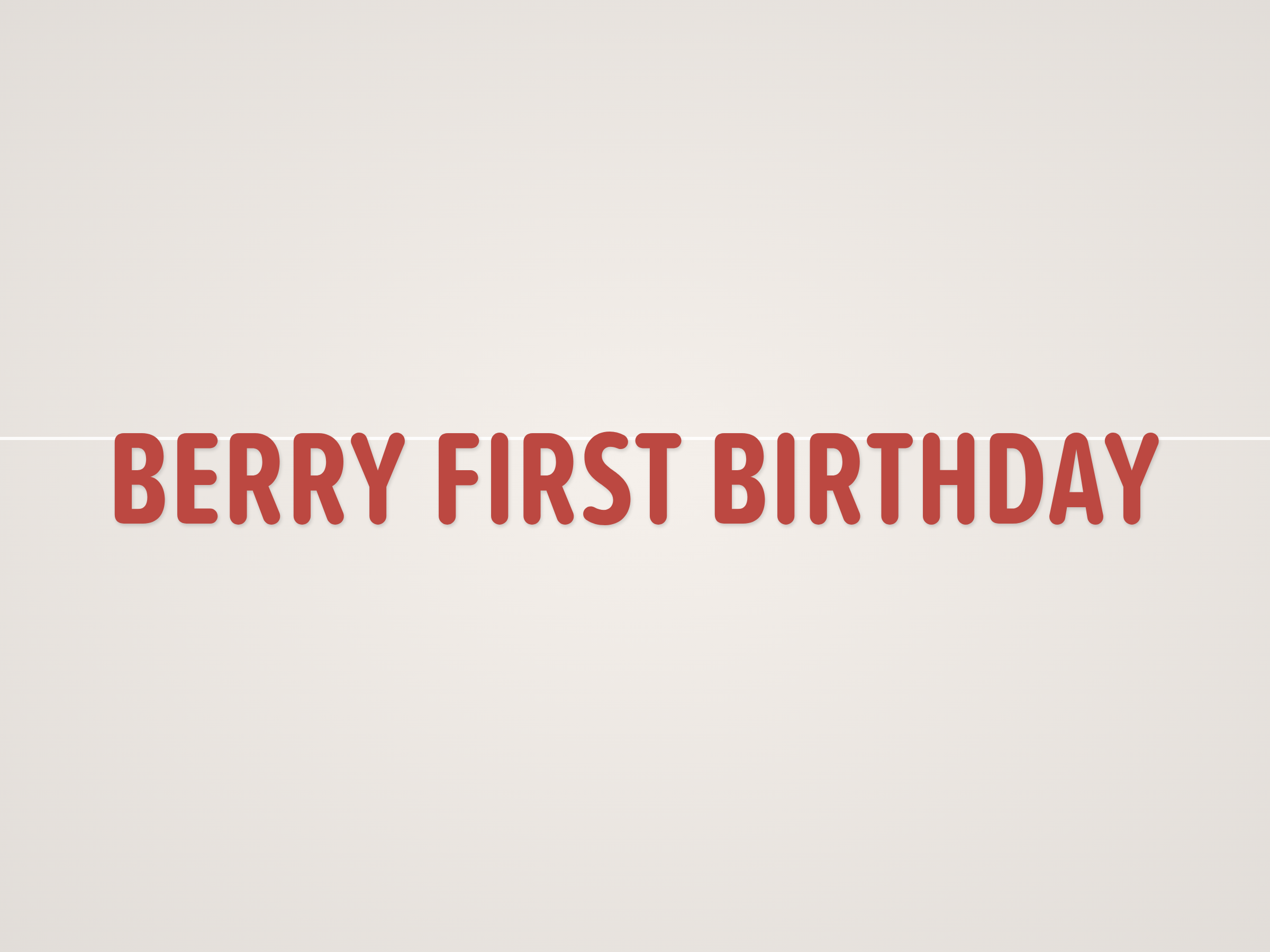 Berry First Birthday Banner