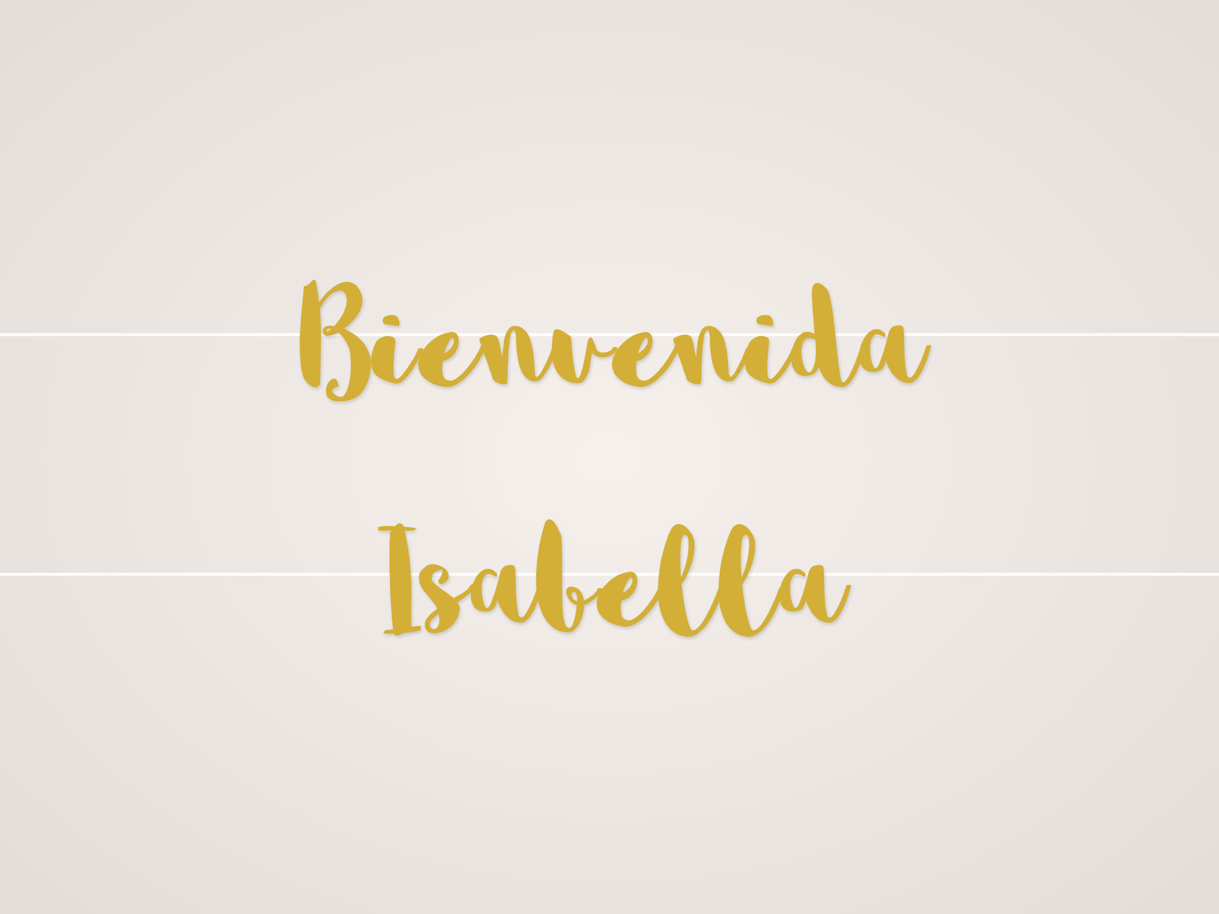 Bienvenida Isabella Banner