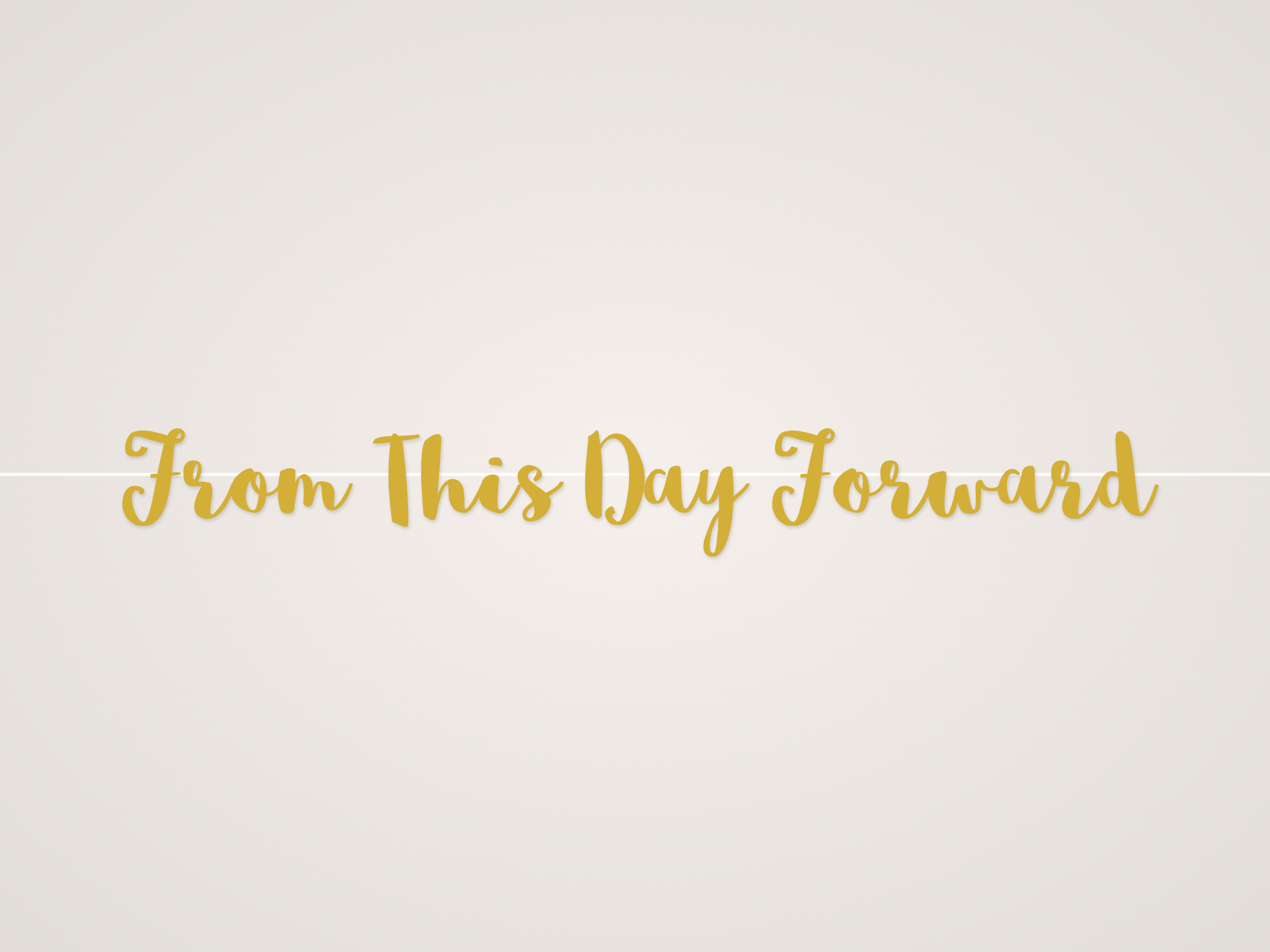 From This Day Forward Banner