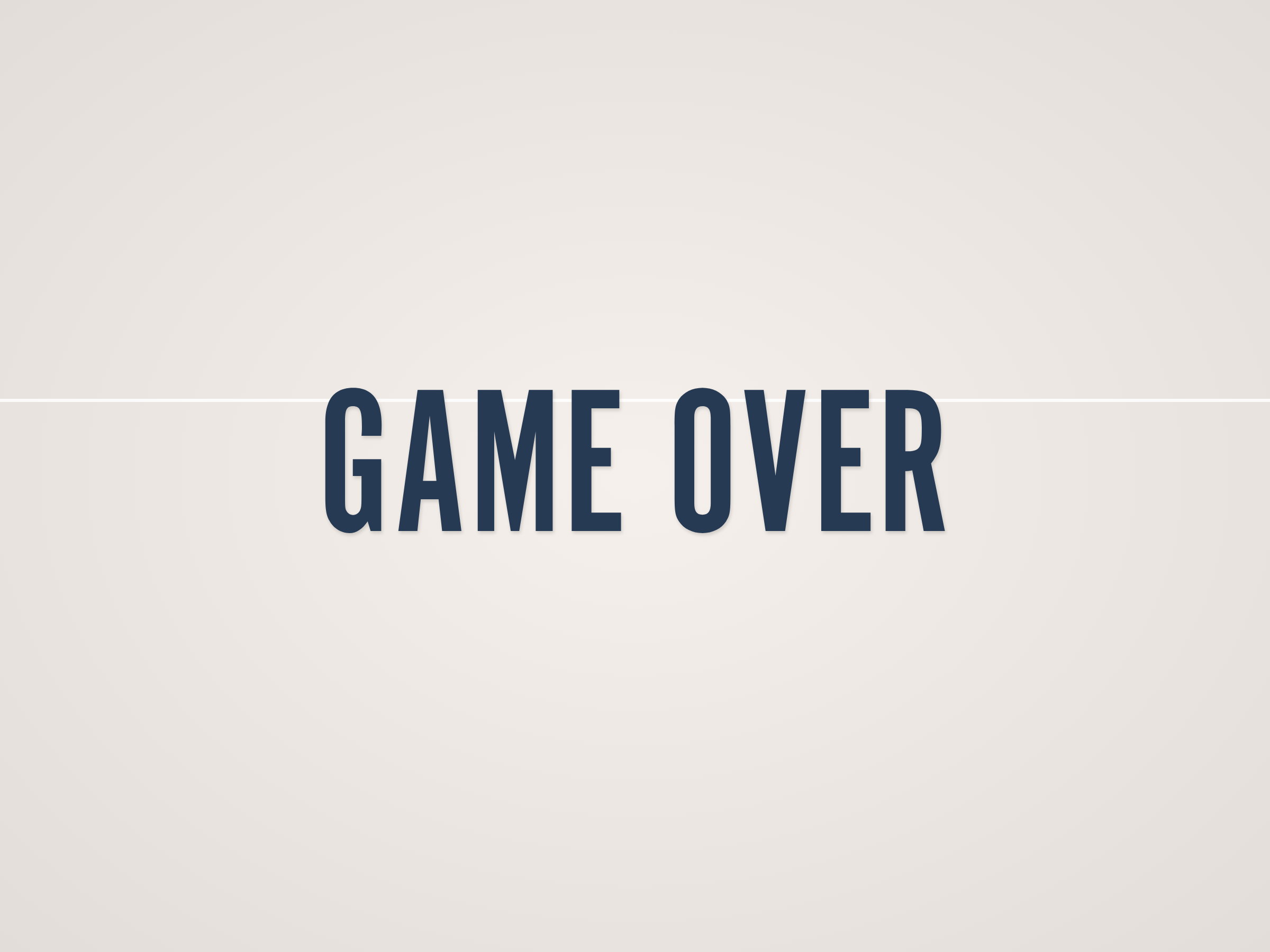 Game Over Banner