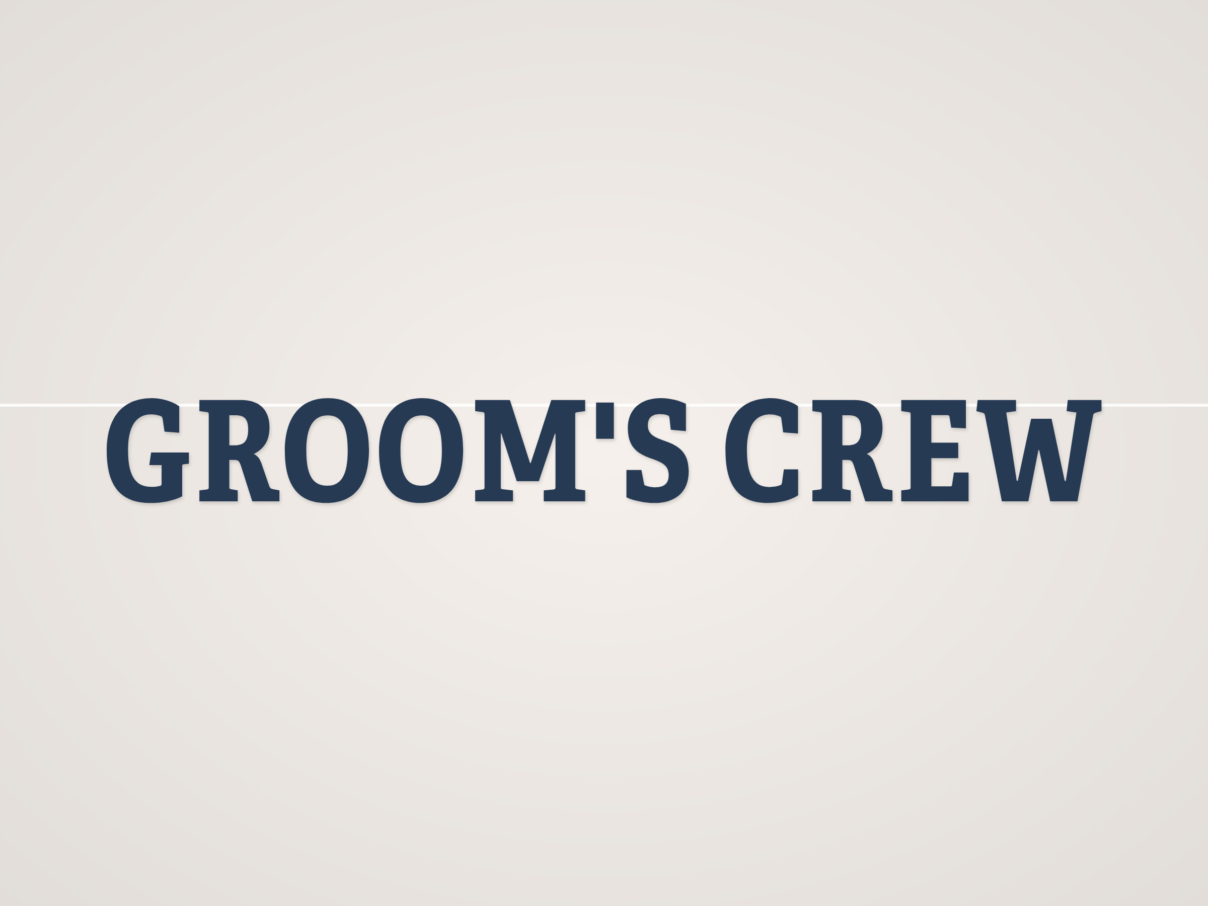 Groom's Crew Banner
