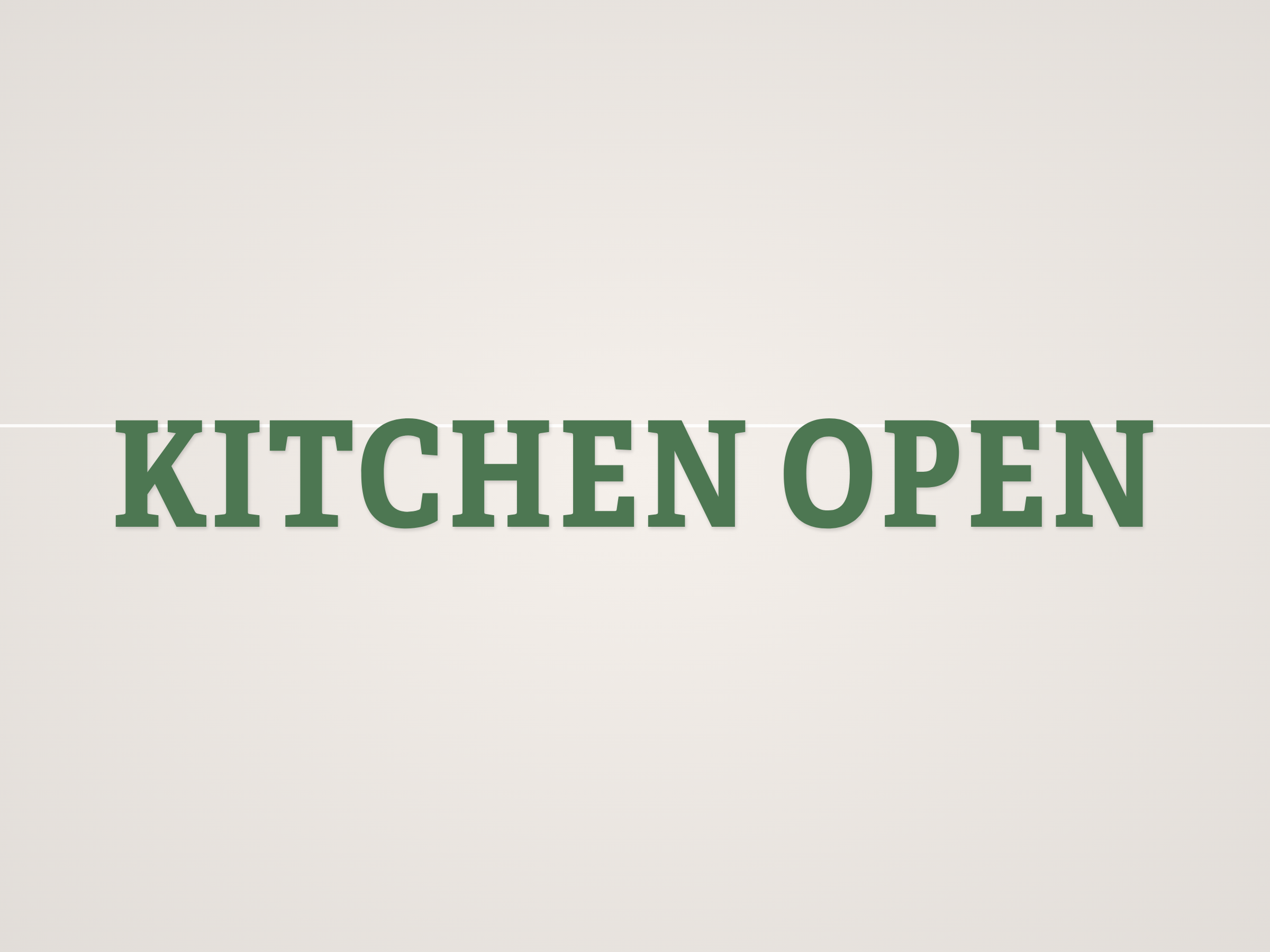 Kitchen Open Banner