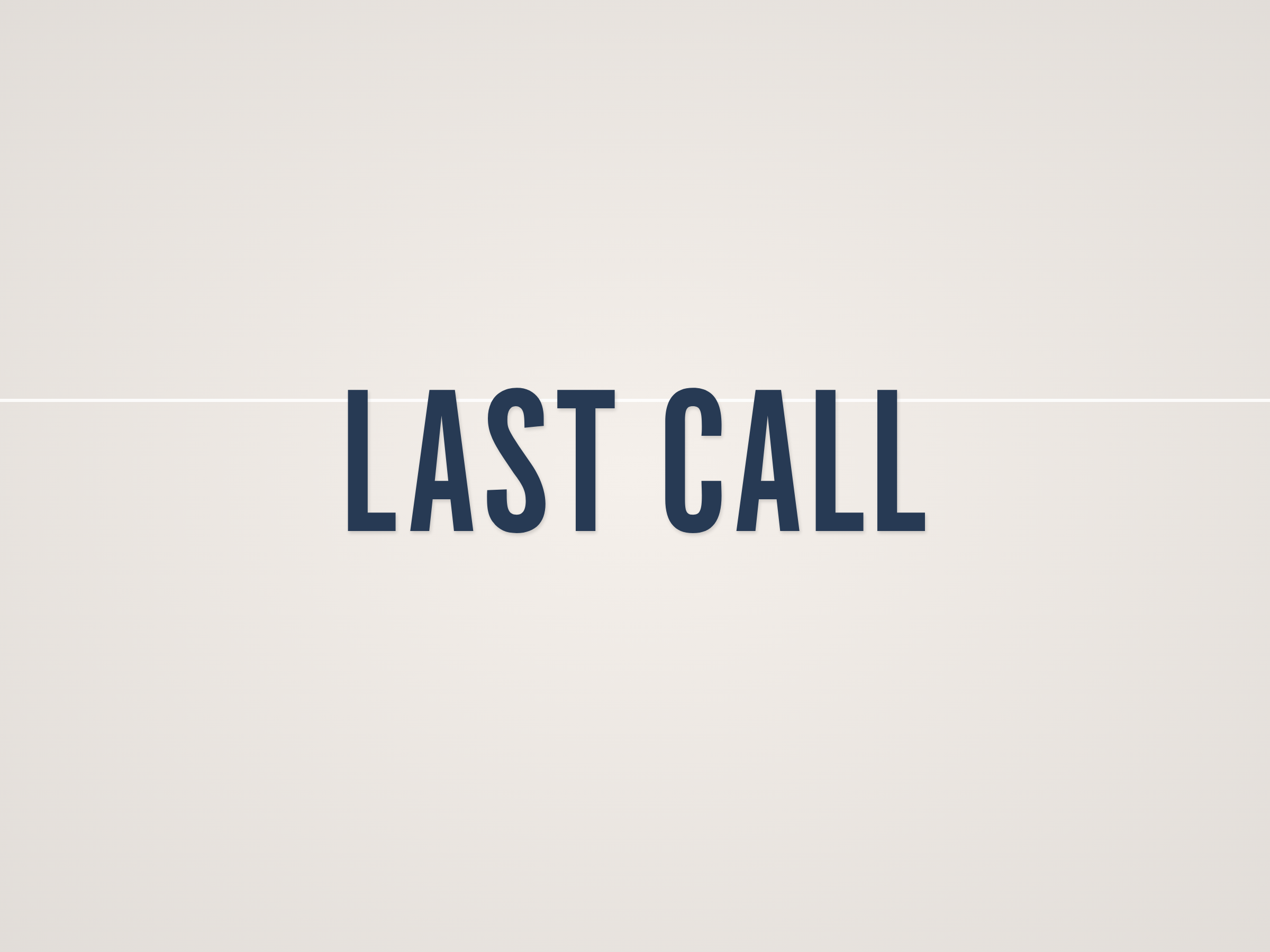 Last Call Banner