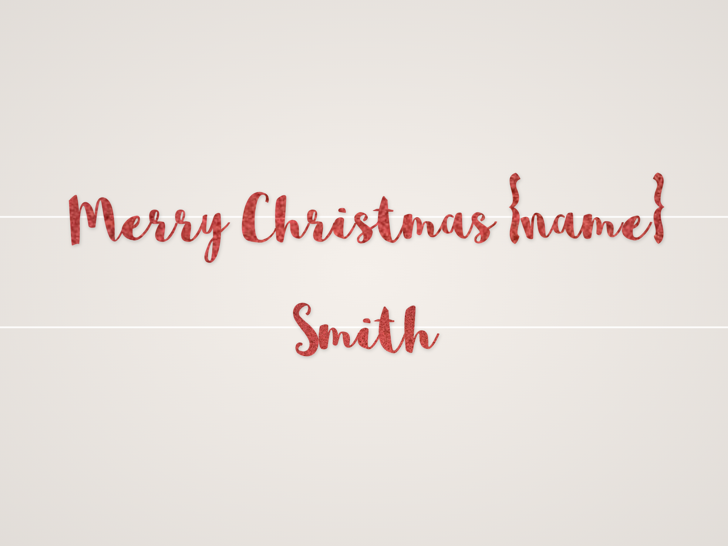 Merry Christmas {name} Banner