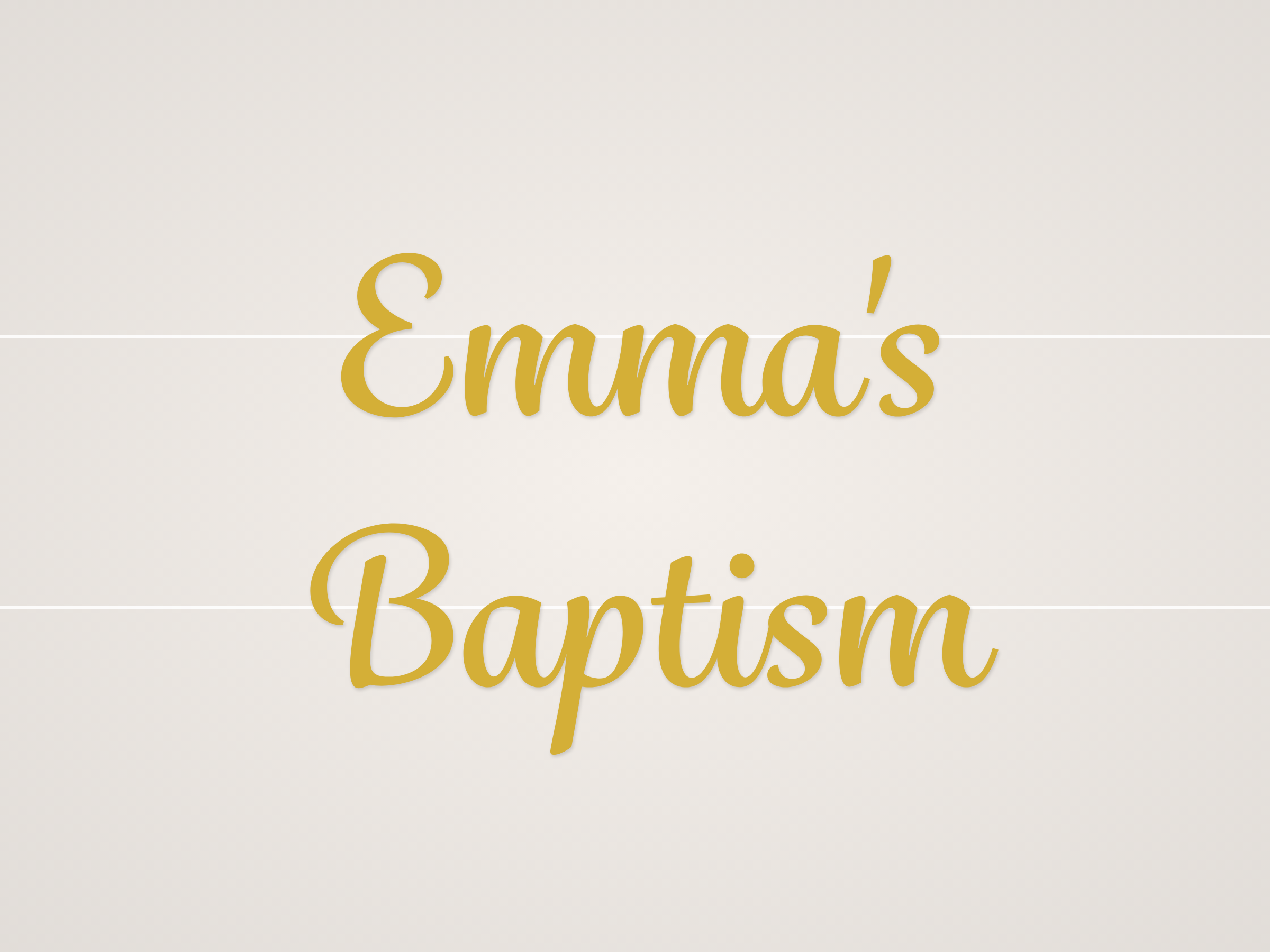 Emma's Baptism Banner