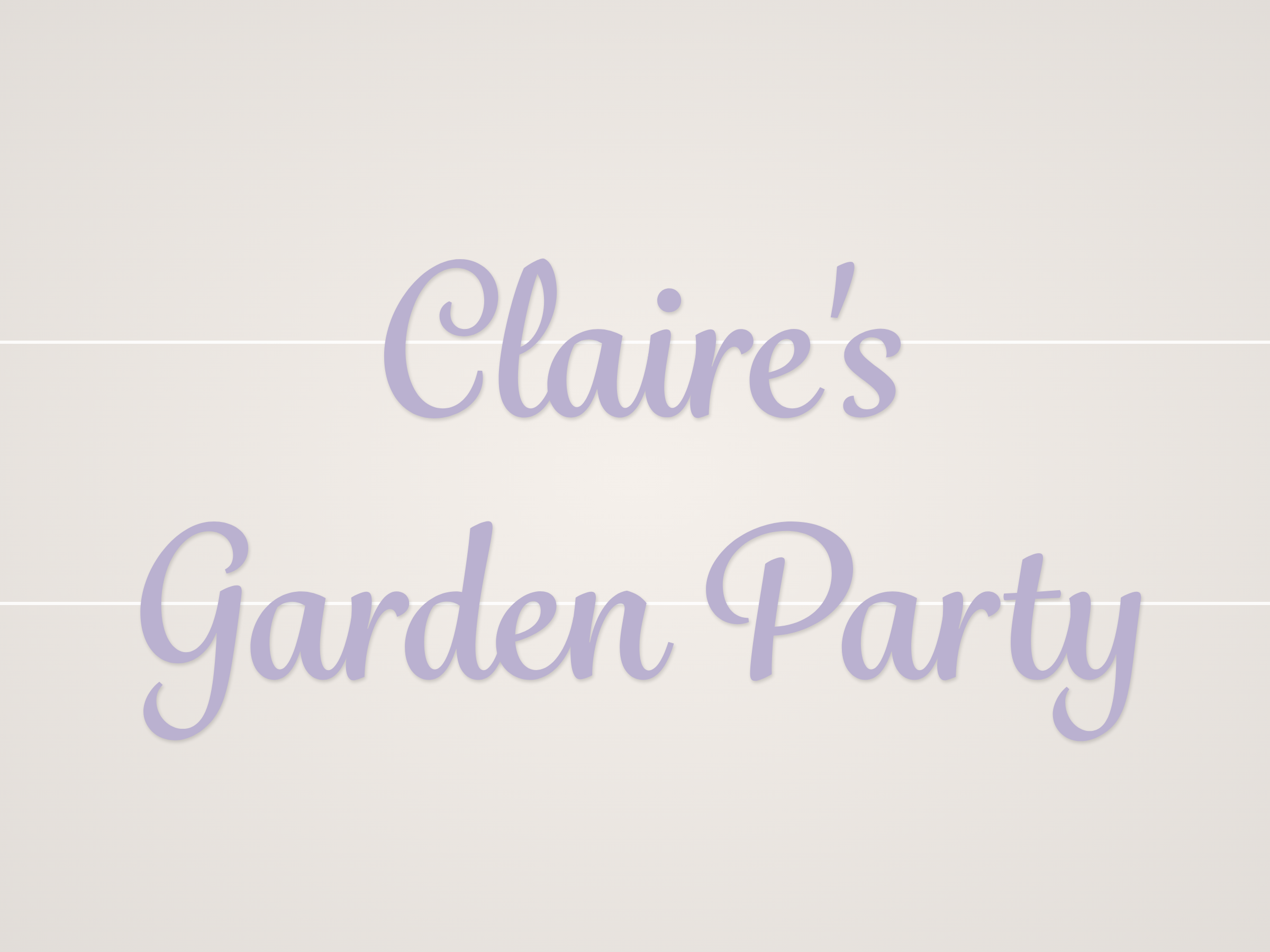 Claire's Garden Party Banner