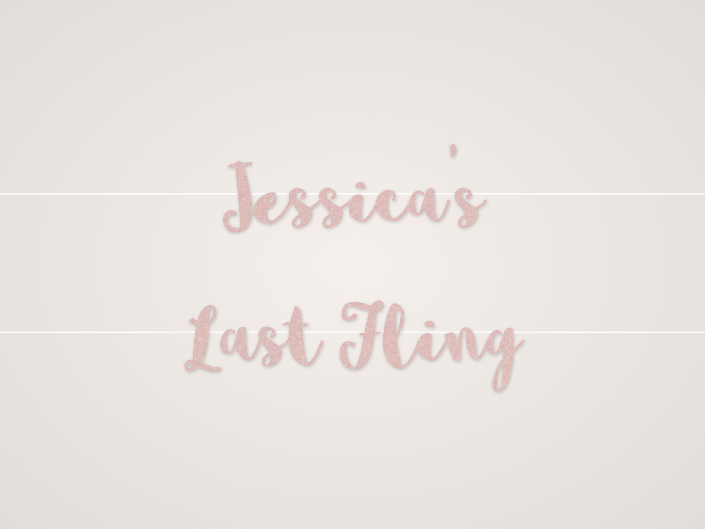 Jessica's Last Fling Banner