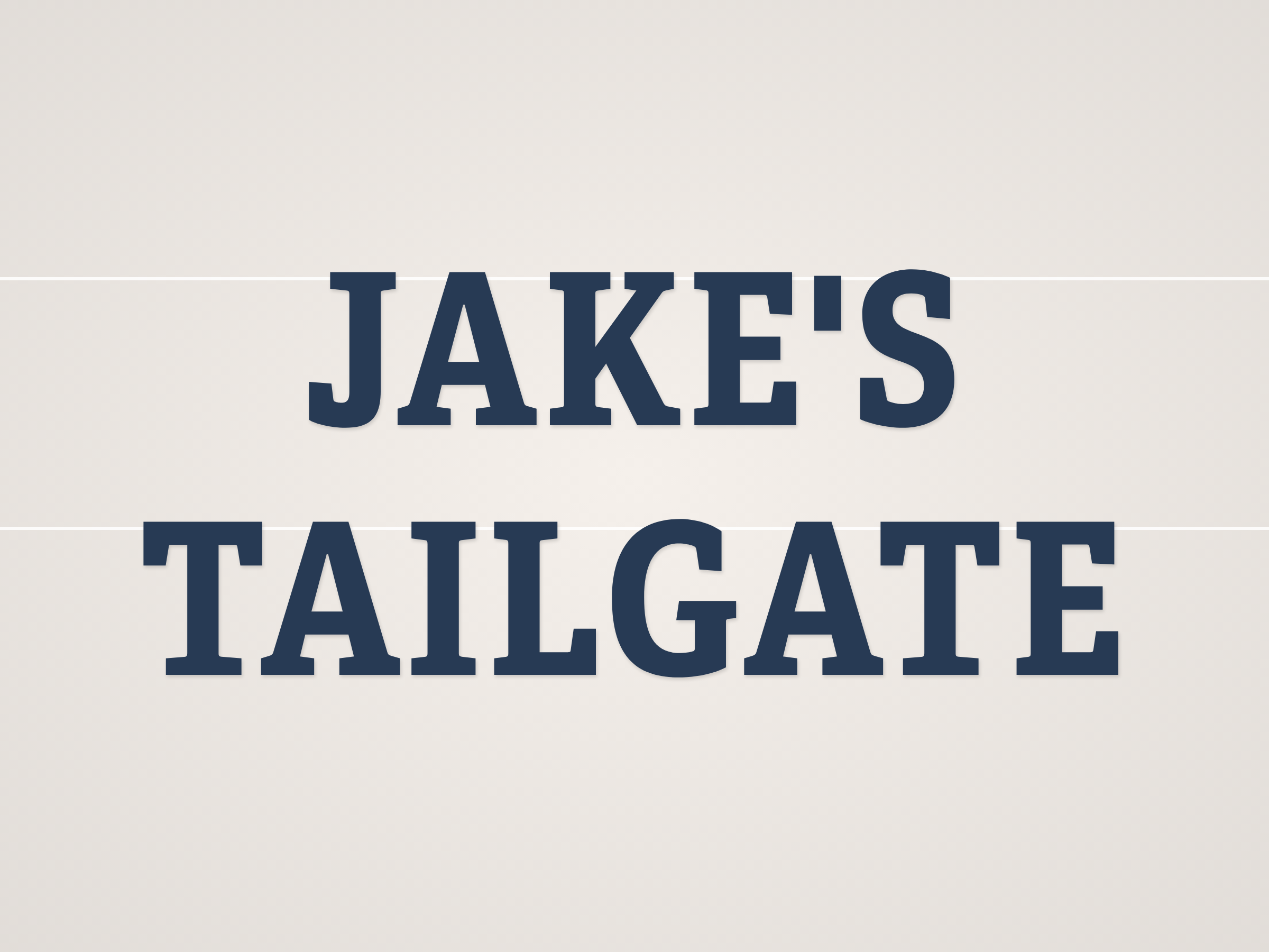 Jake's Tailgate Banner