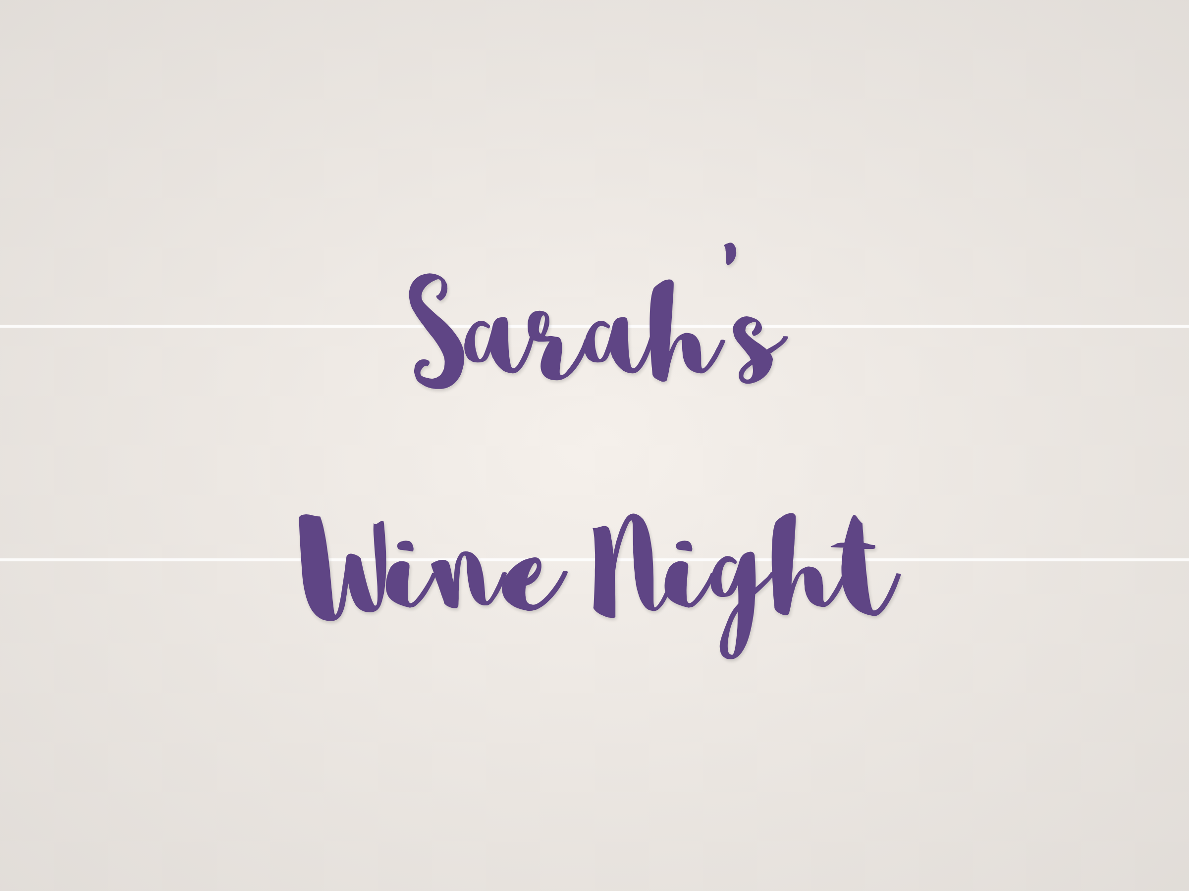 Sarah's Wine Night Banner