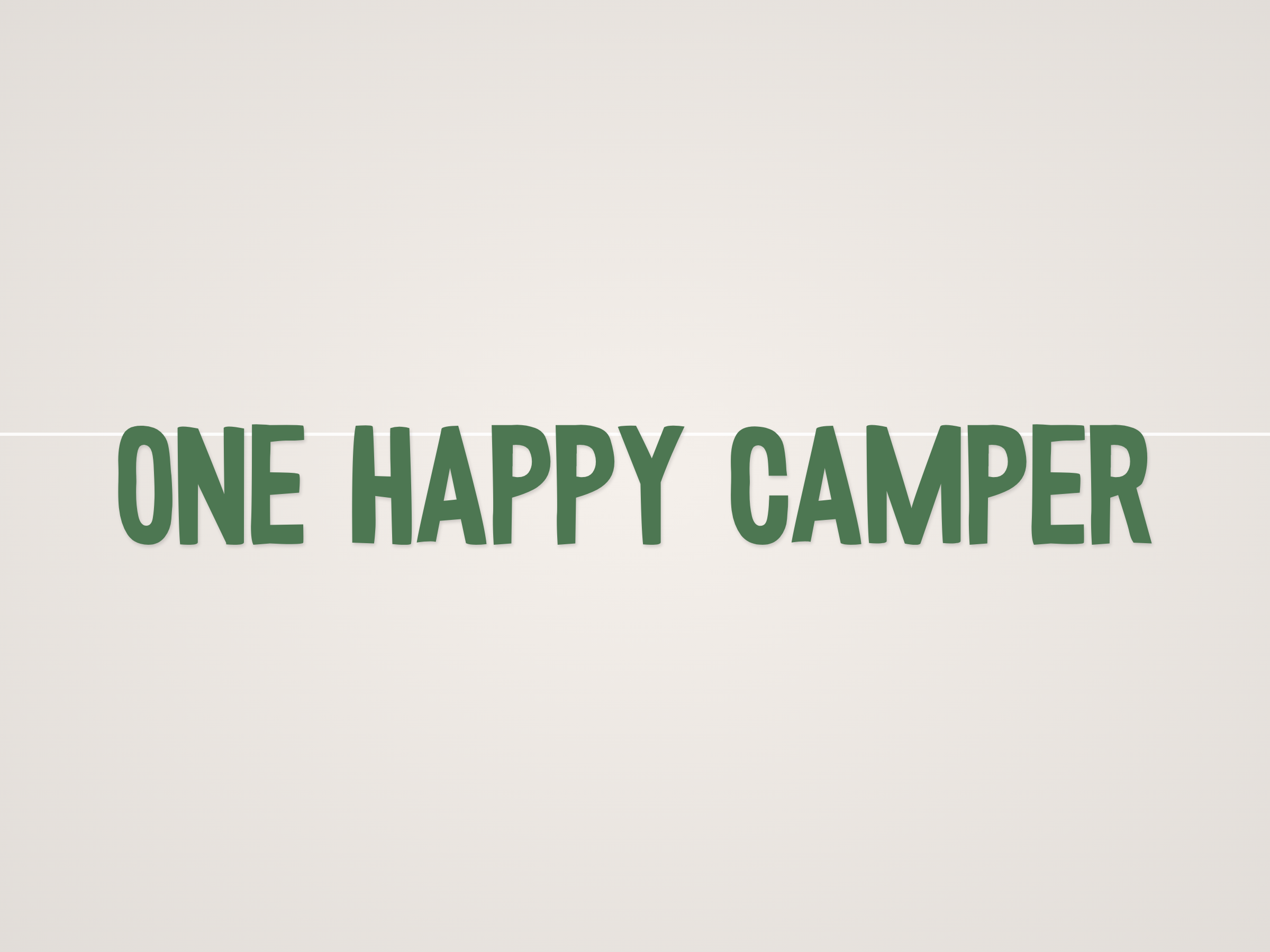 One Happy Camper Banner