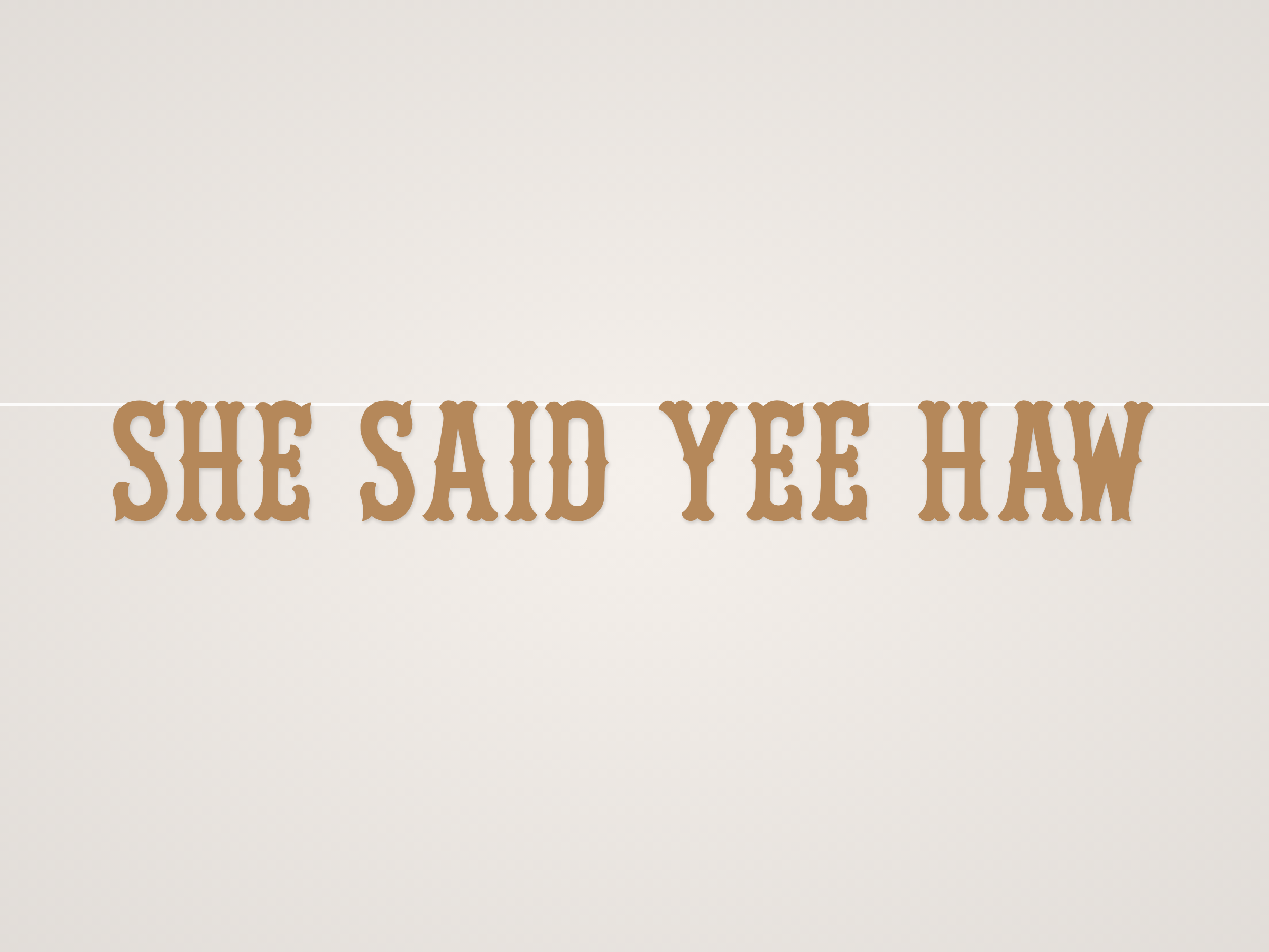 She Said Yee Haw Banner