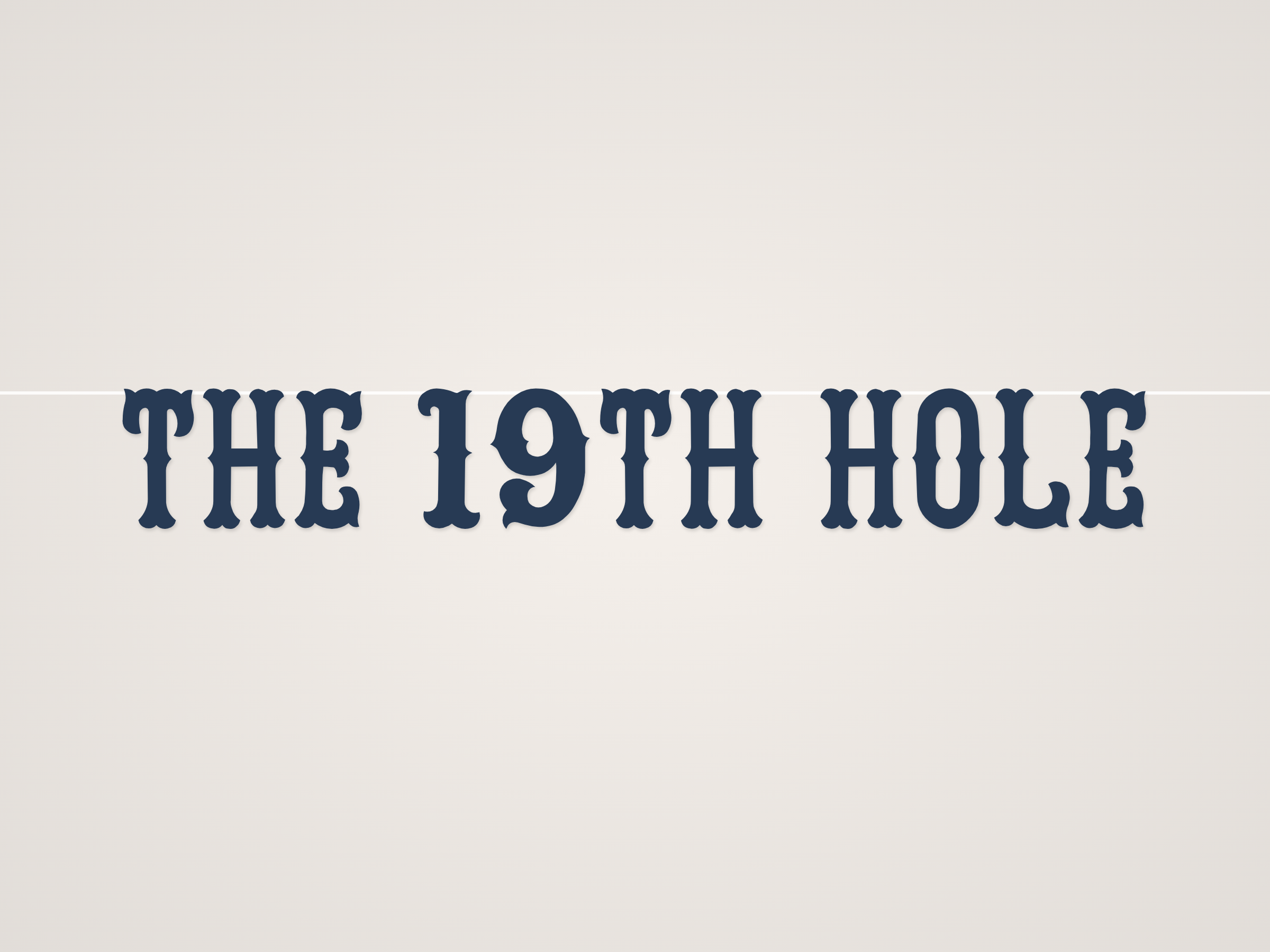 The 19th Hole Banner