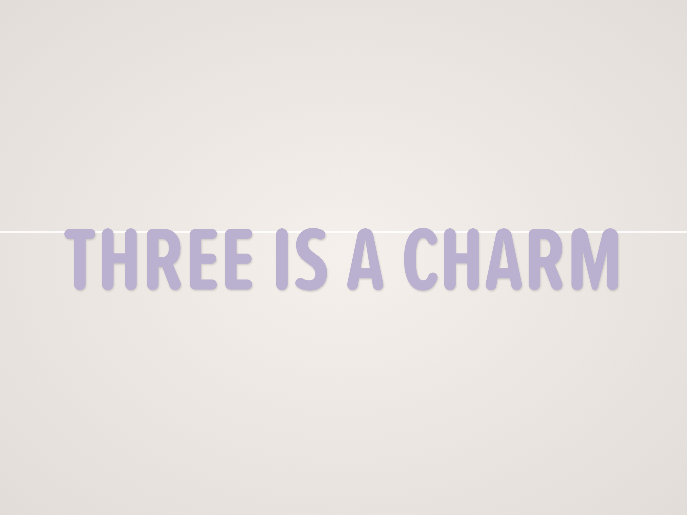 Three is a Charm Banner