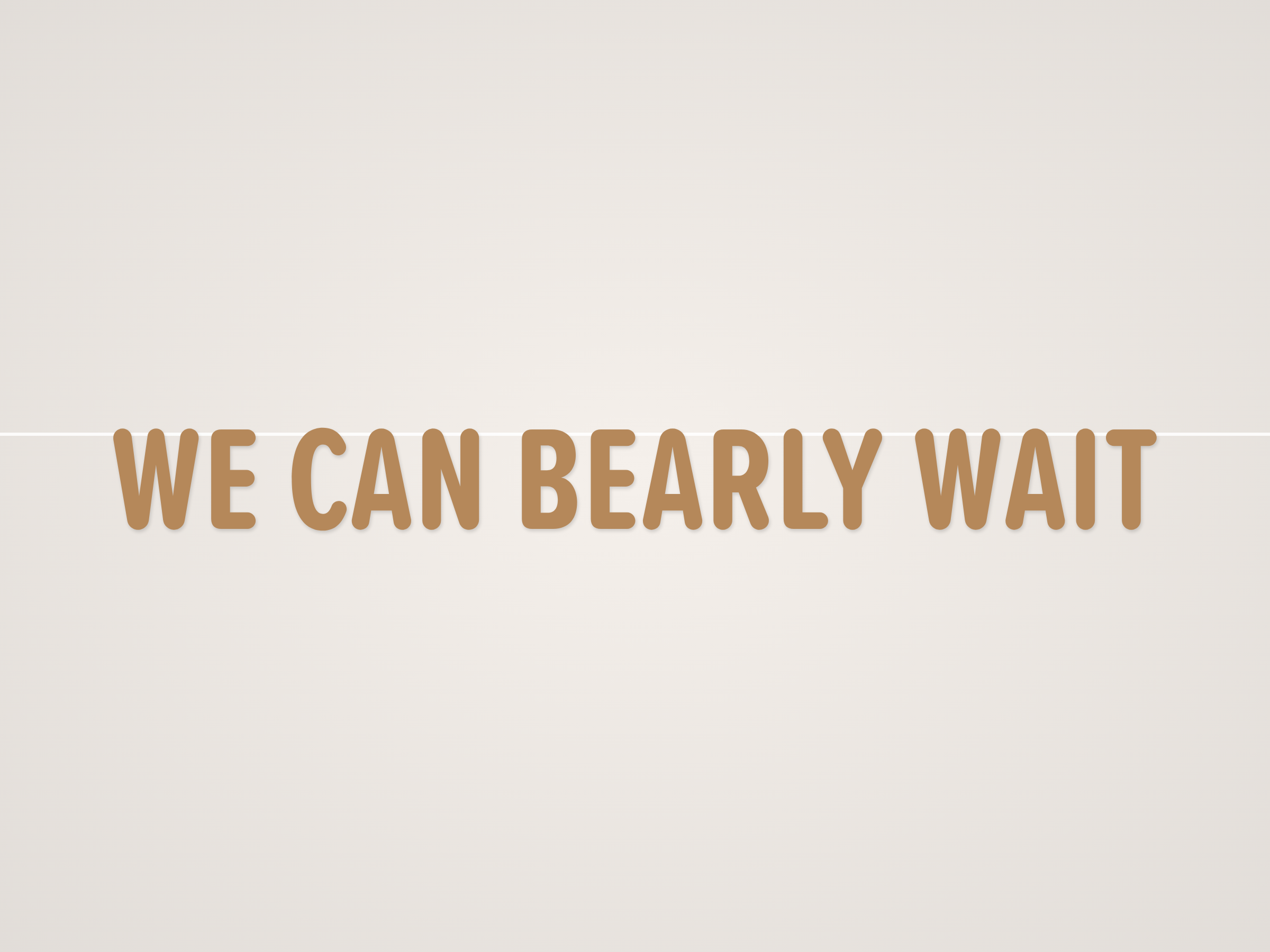 We Can Bearly Wait Banner