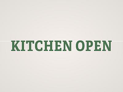 Kitchen Open Banner