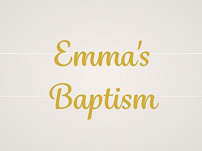 Emma's Baptism Banner