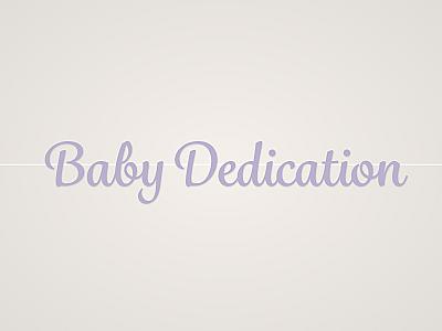 Baby Dedication Banner