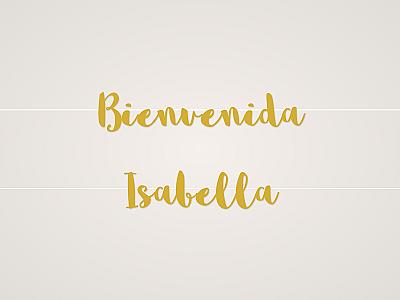 Bienvenida Isabella Banner