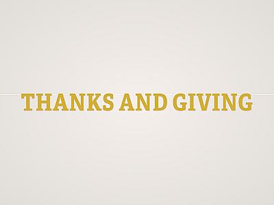 Thanks and Giving Banner