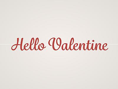 Hello Valentine Banner