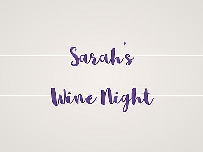 Sarah's Wine Night Banner