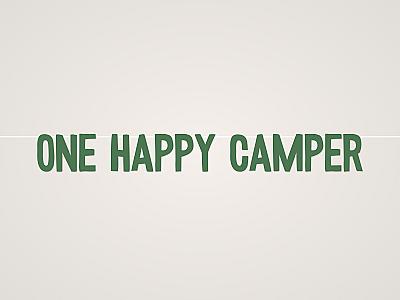 One Happy Camper Banner