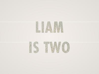 Liam is Two Banner