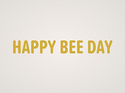 Happy Bee Day Banner
