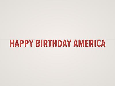 Happy Birthday America Banner