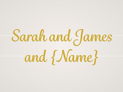 Sarah and James and Sarah and James Banner