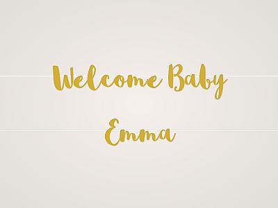 Welcome Baby Emma Banner
