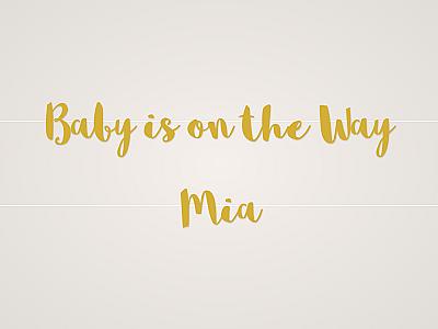 Baby Mia is on the Way Banner