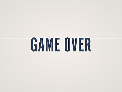 Game Over Banner