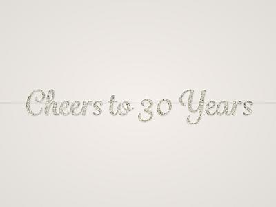 Cheers to 30 Years Banner