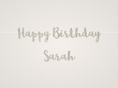 Happy Birthday Sarah Banner