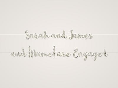 Sarah and James and Sarah and James are Engaged Banner