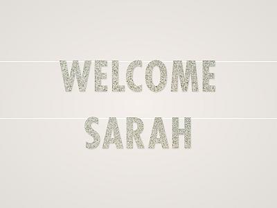 Welcome Sarah Banner