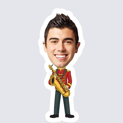 Male Band Saxophone Player topper body