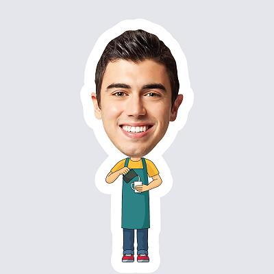 Male Barista topper body