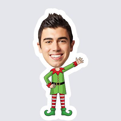 Male Christmas Elf topper body
