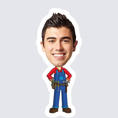 Male Construction Worker topper body