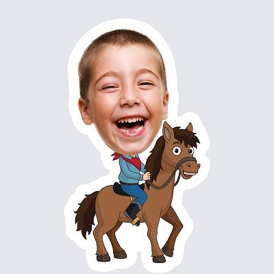 Boy Riding Horse topper body