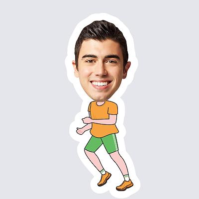 Male Marathon Runner topper body
