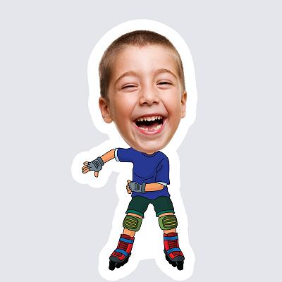 Male Rollerblader topper body