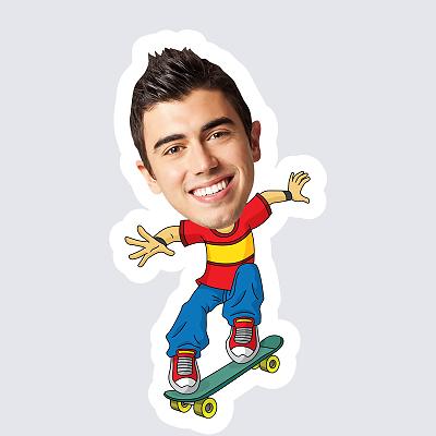 Male Skateboarder topper body