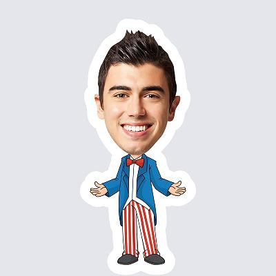 Male Uncle Sam topper body