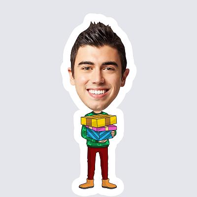 Male Wearing Christmas Clothes topper body