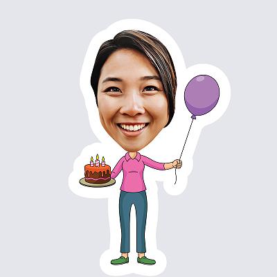Female Birthday topper body